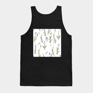 Lavander watercolor flower Tank Top